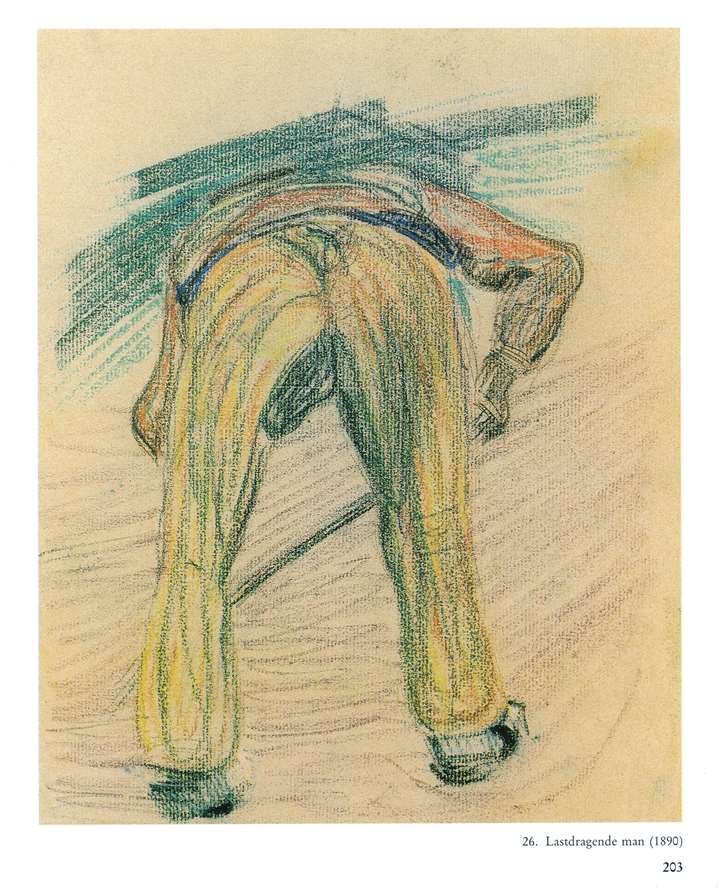 Farmer at work, from the back